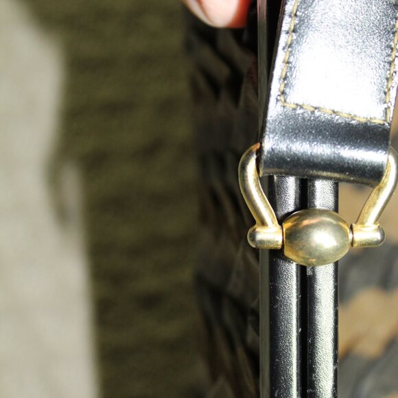 Fendi Origami Purse Leather Black Brown Handbag Authentic VERY Rare EUC! - Picture 6 of 16